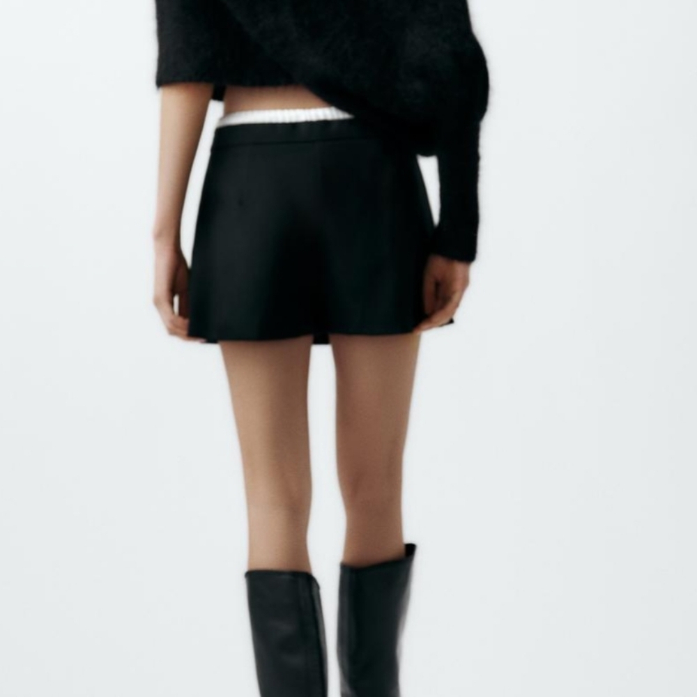 NWT ZARA WAISTBAND DETAIL SKORT size xs - Picture 8 of 8